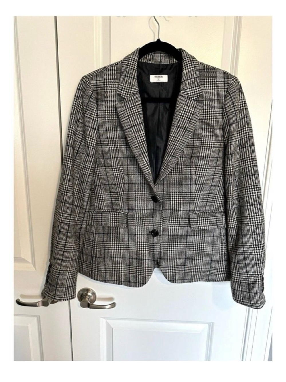 UNTUCKit Gray Plaid Women's Blazer Jacket - Picture 3 of 4